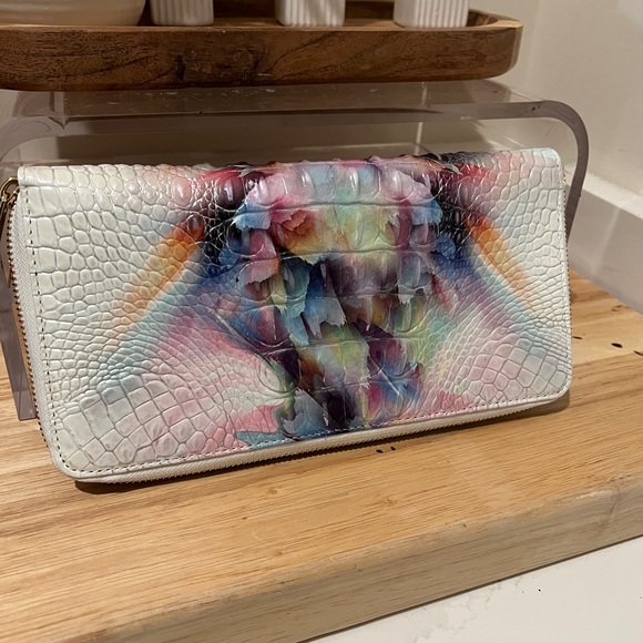 Brahmin Melbourne SKYLER Large Wristlet Clutch Travel Wallet PRISM OMBRE - Picture 9 of 12